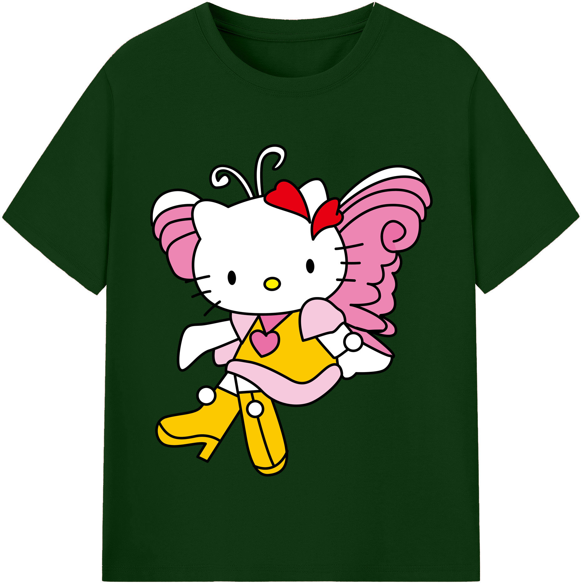 （画像用） Hello Kitty ハローキティ 綿100％半袖Tシャツ（フロントプリント）